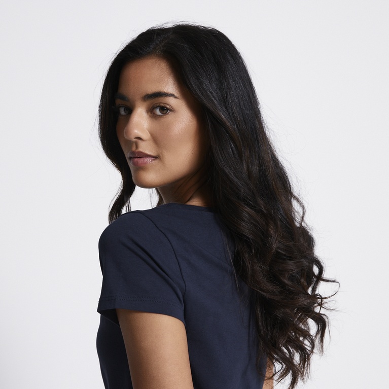 Basic scoop neck tee "Filippa" Dark Blue